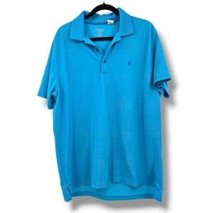 IZOD Performance Polo Shirt Mens XL Blue Short Sleeve Golf‎ Casual